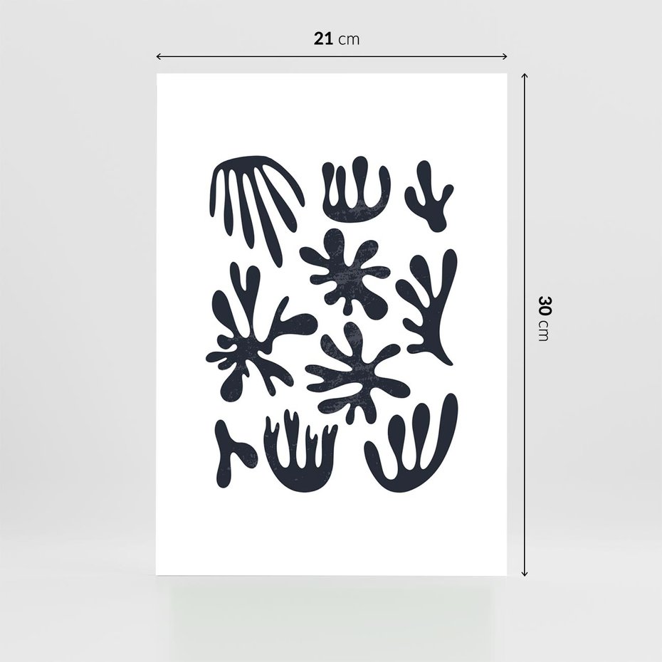 Plakat bez ramy 21x30 - Rozmyte Granice Wspomnień - inspiracja mattise, abstrakcja