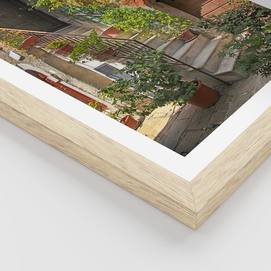 Plakat w ramie 30x40 - Wznies się na wyżyny - schody, perspektywa - rama drewno