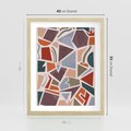 Plakat w ramie 40x50 - Intrygujące Rozbicie - gemoetryczne kształty, mozaika - rama drewno