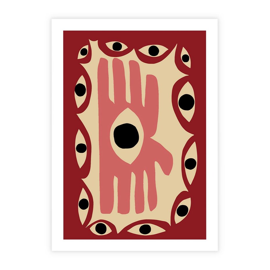 Plakat bez ramy 40x50 - Migotliwe Kształty - abstrakcyjny obraz, boho styl