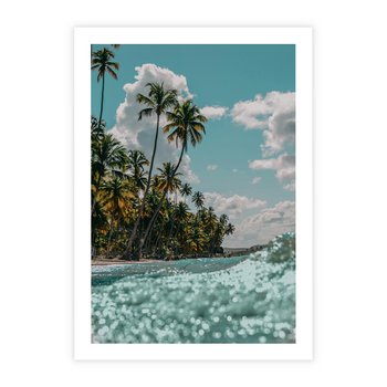 Plakat bez ramy 40x50 - Rajskie Wakacje - plaża, palmy