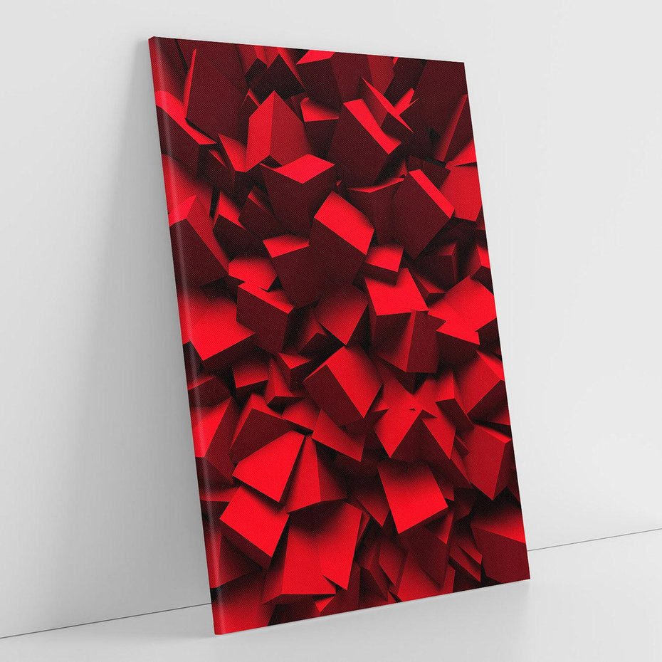 Obraz na płótnie 70x100 - Geometryczny 3D - abstrakcyjna kompozycja - geometryczny, 3D