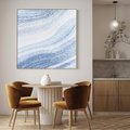Obraz w ramie 80x80 - Abstrakcyjna akwarela - abstrakcja, akwarela - rama drewno