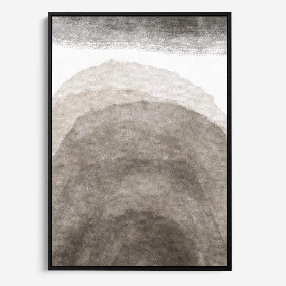 Obraz w ramie 70x100 - Przenikające Kształty - rozmyte cienie, abstrakcja - rama czarna