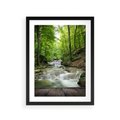 Plakat w ramie 30x40 - Plączący się strumień - rzeka, strumień - rama czarna