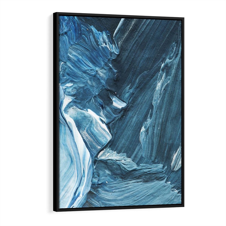 Obraz w ramie 50x70 - Wyrazista abstrakcja w akwareli - abstrakcja, akwarela - rama czarna