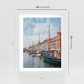 Plakat w ramie 40x50 - Wibracje Miejskiego Klimatu - Dania, Kopehaga - rama biała