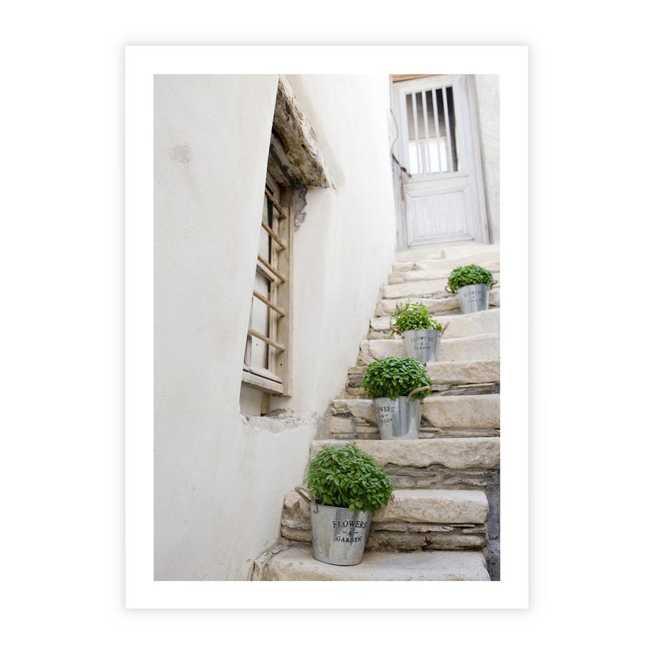 Plakat bez ramy 40x50 - Wznoszące się Marzenia - schody, perspektywa