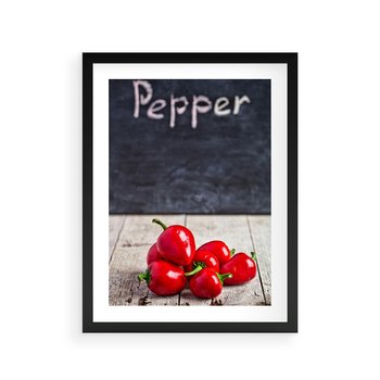 Plakat w ramie 40x50 - Eksploracja smaków - papryka, kuchnia - rama czarna