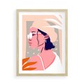 Plakat w ramie 50x70 - Kobieca Esencja - nowoczesny plakat, styl retro - rama drewno