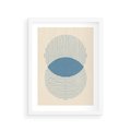 Plakat w ramie 30x40 - Wnętrza Refleksji - geometryczne kształty, koła - rama biała