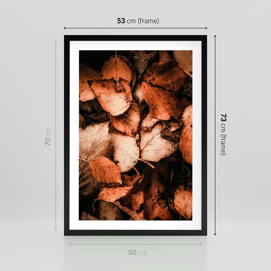 Plakat w ramie 50x70 - Jesienna Paleta - liście, jesień - rama czarna