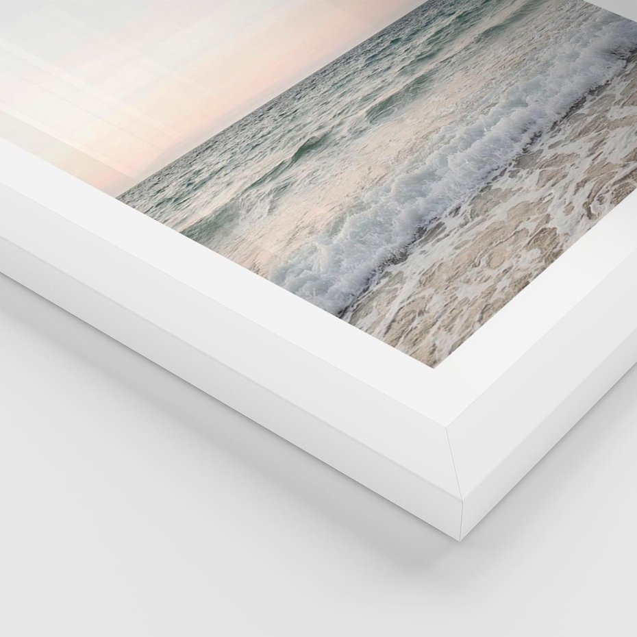 Plakat w ramie 30x40 - Morze i Fale - morze, fale - rama biała