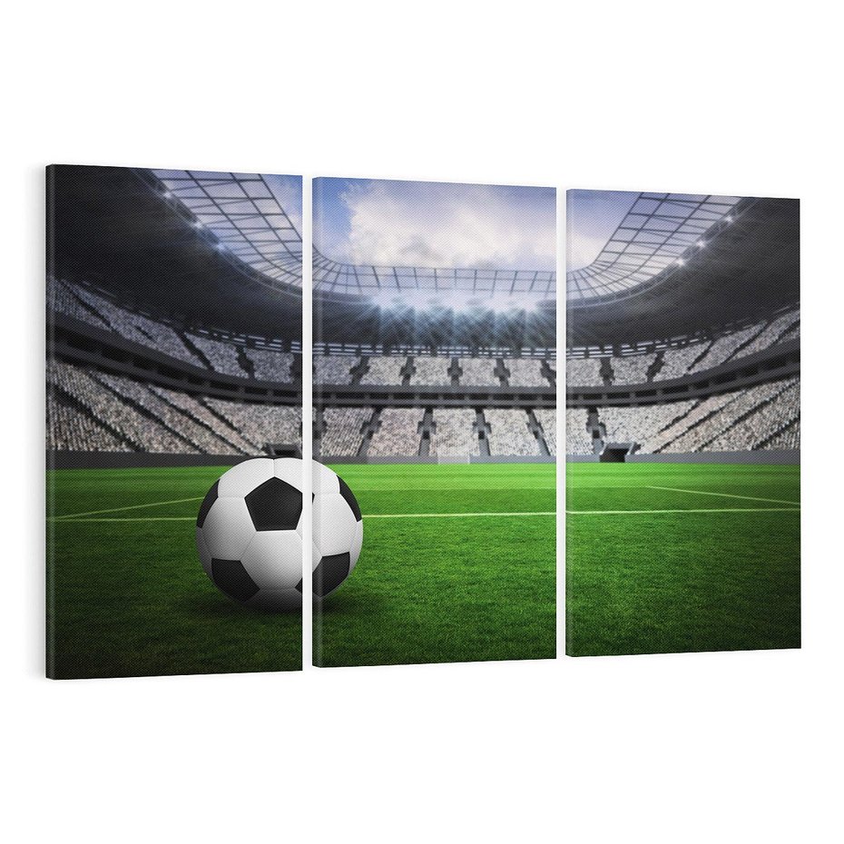 Obraz na płótnie 120x80 - Piłka nożna: pasja na stadionie - piłka, nożna