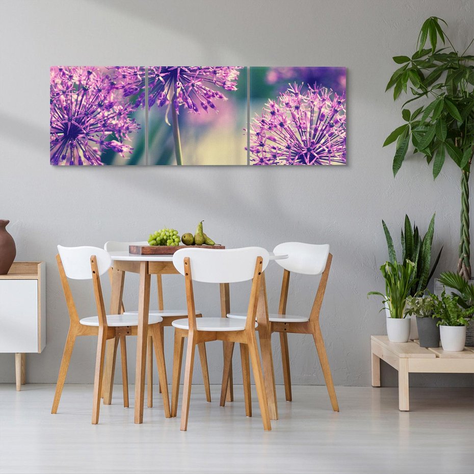 Obraz na płótnie 120x40 - Kwiatowa łąka w pełnym rozkwicie - kwiaty, łąka