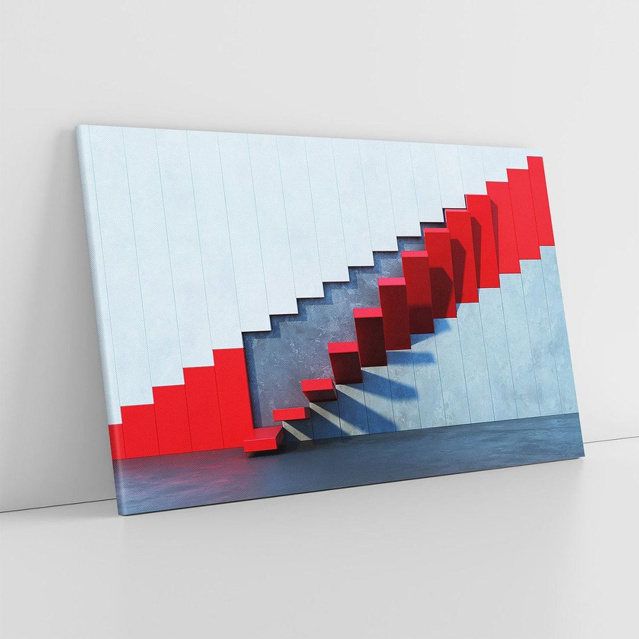 Obraz na płótnie 120x80 - Schody w abstrakcyjnej podróży - schody, abstrakcja