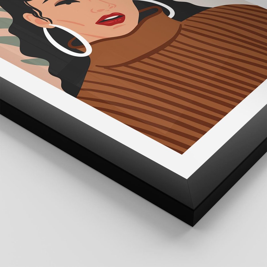 Plakat w ramie 30x40 - Kobiece Wibracje - nowoczesny plakat, styl retro - rama czarna