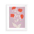 Plakat w ramie 40x50 - Migotliwe Widzenie Kwiatów - nowoczesny plakat, roślinne motywy - rama biała