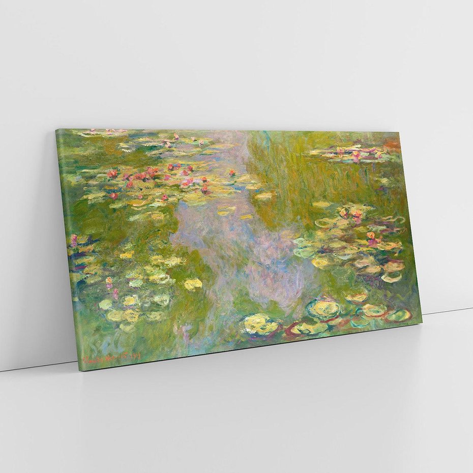 Obraz na płótnie 120x60 - "Lilie wodne" (1919), Claude Monet - Reprodukcja - reprodukcja, obraz na płótnie
