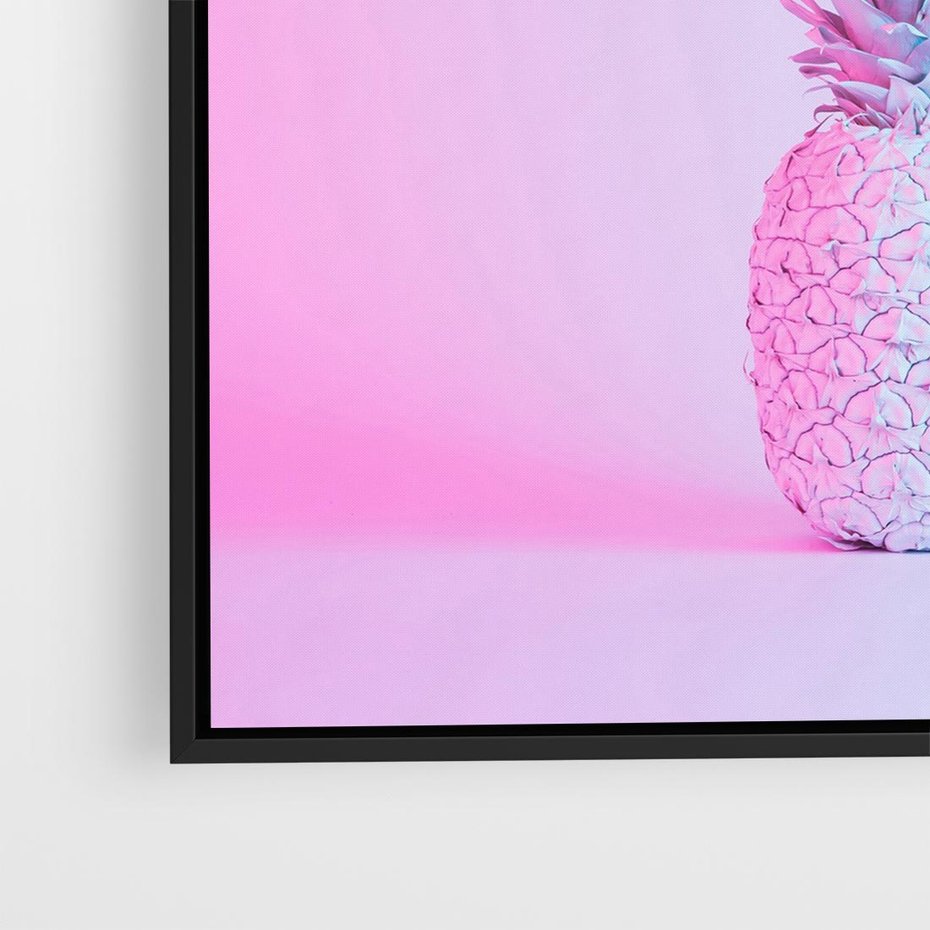 Obraz w ramie 50x50 - Ananas Abstrakcja - ananas, abstrakcja - rama czarna