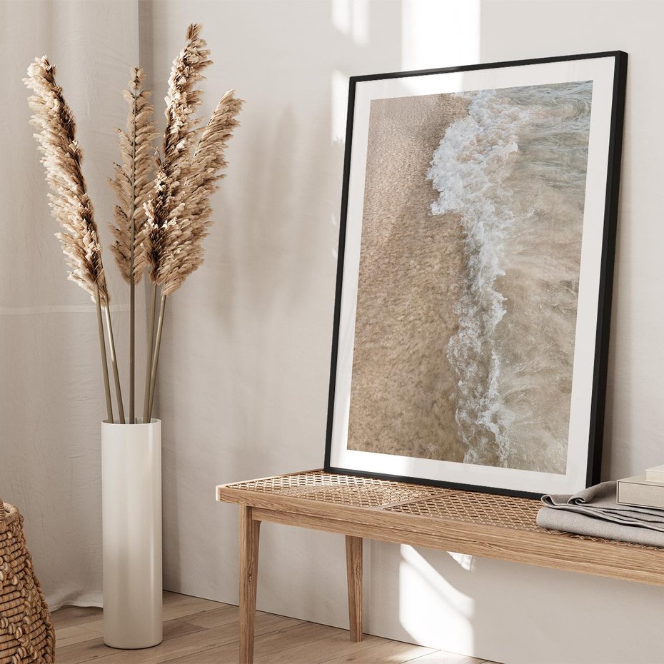 Plakat bez ramy 21x30 - Fale Morza na Piasku - plaża, morze