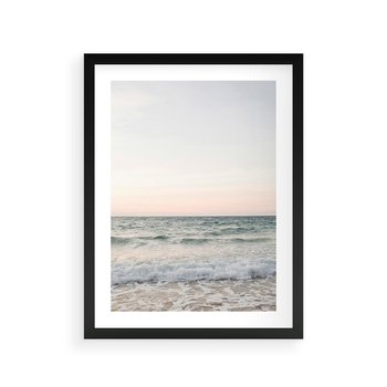 Plakat w ramie 40x50 - Morze i Fale - morze, fale - rama czarna