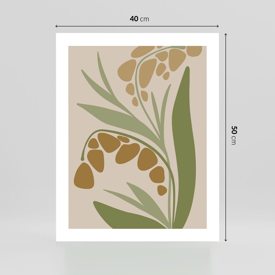 Plakat bez ramy 40x50 - Minimalizm z Roślinami - nowoczesny plakat, roślinność