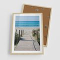 Plakat w ramie 50x70 - Żywa Natura - plaża, morze - rama drewno