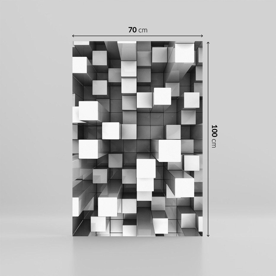 Obraz na płótnie 70x100 - Abstrakcyjne światy: 3D w kwadratach - 3D, abstrakcja