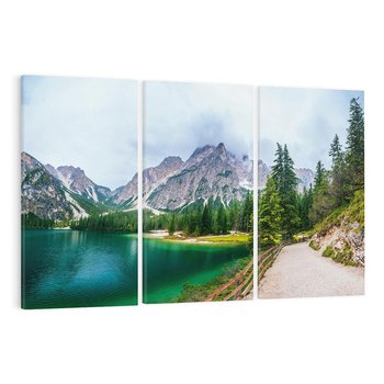 Obraz na płótnie 120x80 - Góry: Piękno nad jeziorem - góry, jezioro