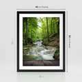 Plakat w ramie 40x50 - Plączący się strumień - rzeka, strumień - rama czarna
