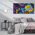 Obraz na płótnie 120x60 - Świat minionków w graffiti - minionek, graffiti