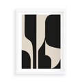 Plakat w ramie 50x70 - Abstrakcyjne Linie - boho plakat, rycina - rama biała