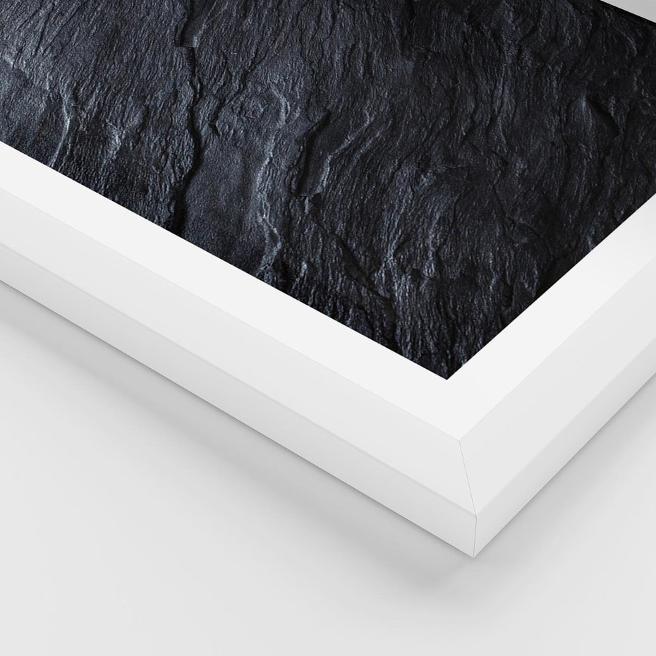 Plakat w ramie 30x40 - Kamienne tekstury w trójwymiarze - kamień, tekstura - rama biała