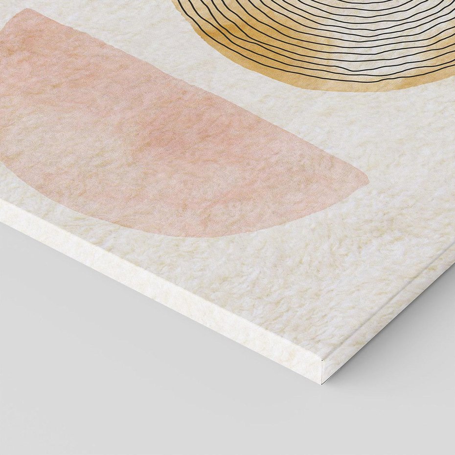 Obraz na płótnie 100x70 - Zapisane w promieniach słońca - beżowe strukturalne tło, koła