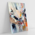 Obraz na płótnie 70x100 - Kontrapunkty zatajonych uczuć - dynamiczna abstrakcja, bałagan na płótnie