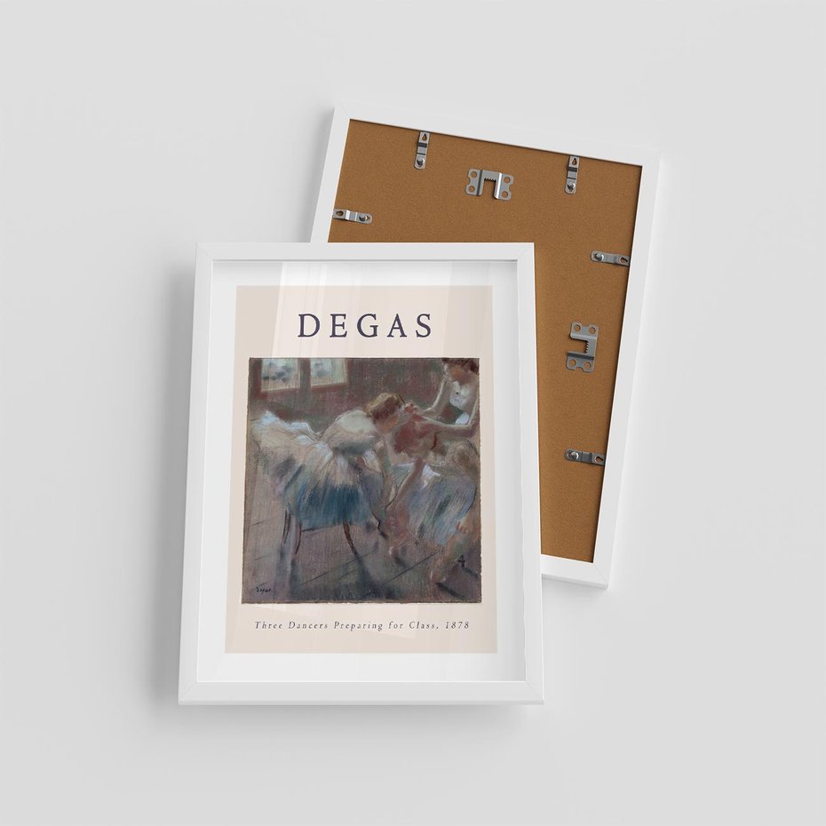 Plakat w ramie 30x40 - Elegancja Baletu na Plakacie - reprodukcja, degas - rama biała