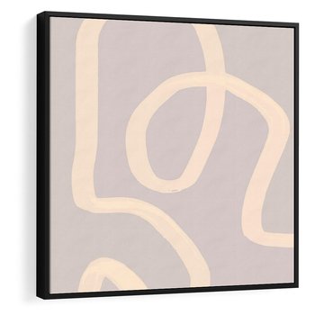 Obraz w ramie 50x50 - Nowoczesne Odbicia - minimalistyczny obraz, nowoczesny - rama czarna