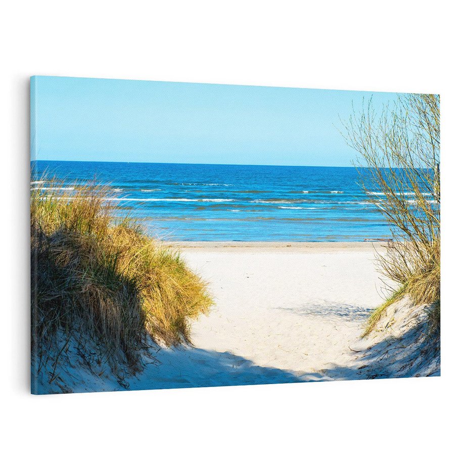 Obraz na płótnie 70x50 - Spokój nad brzegiem morza - plaża, morze