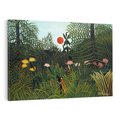 Obraz na płótnie 70x50 - "Virgin Forest with Sunset " (1910) Henriego Rousseau - reprodukcja, obraz na płótnie
