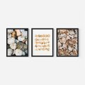 Zestaw obrazy w ramie 50x70 galeria - Jesień, liście, dynie, boho - rama czarna