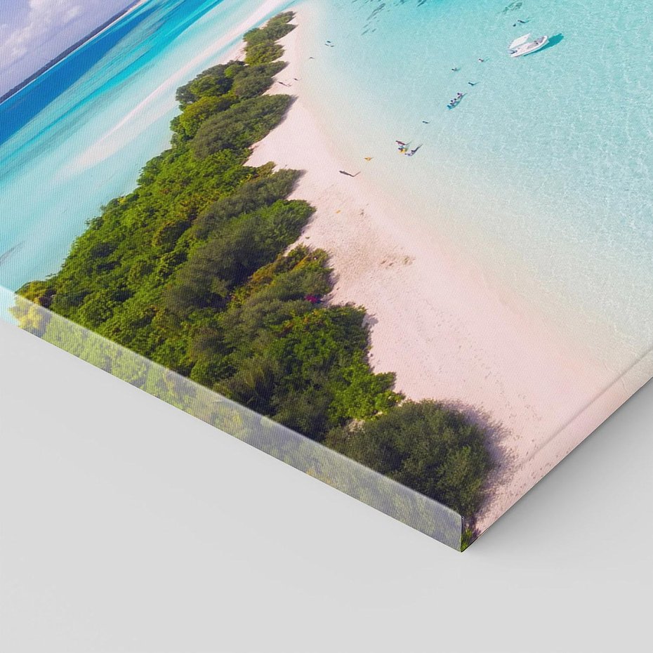 Obraz na płótnie 120x80 - Tropikalna wyspa nad oceanem - tropikalna, wyspa