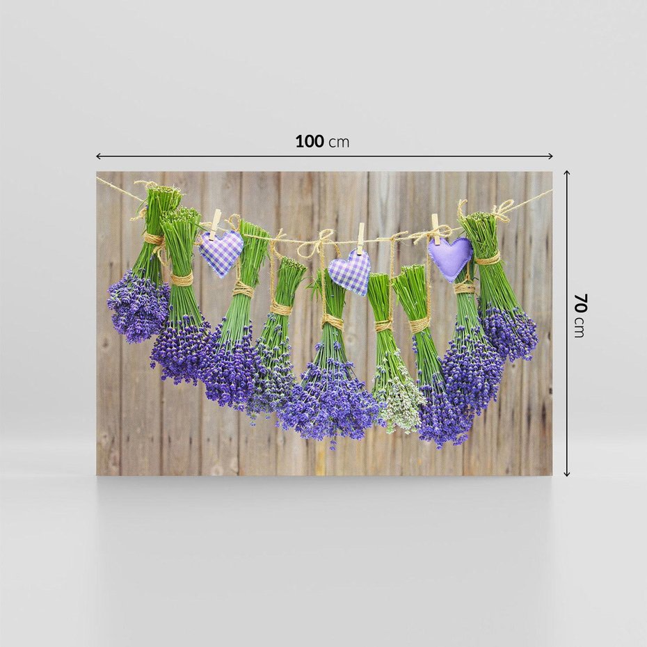 Obraz na płótnie 100x70 - Lawenda kompozycja Kwiaty - lawenda, kwiaty
