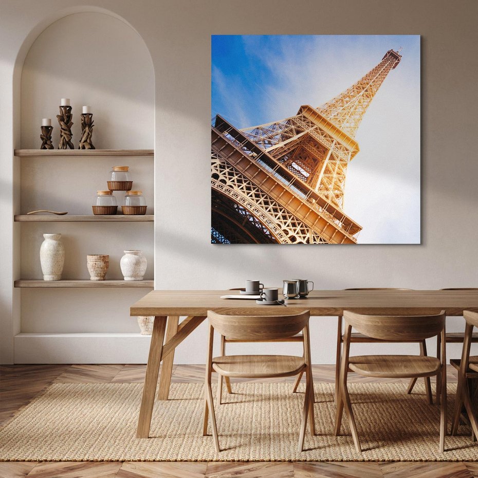 Obraz na płótnie 40x40 - Eiffla - ikona Paryża - Eiffla, Paryż
