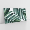 Obraz na płótnie 120x60 - Ruchome liście czasu - liście palmy, tropikalne