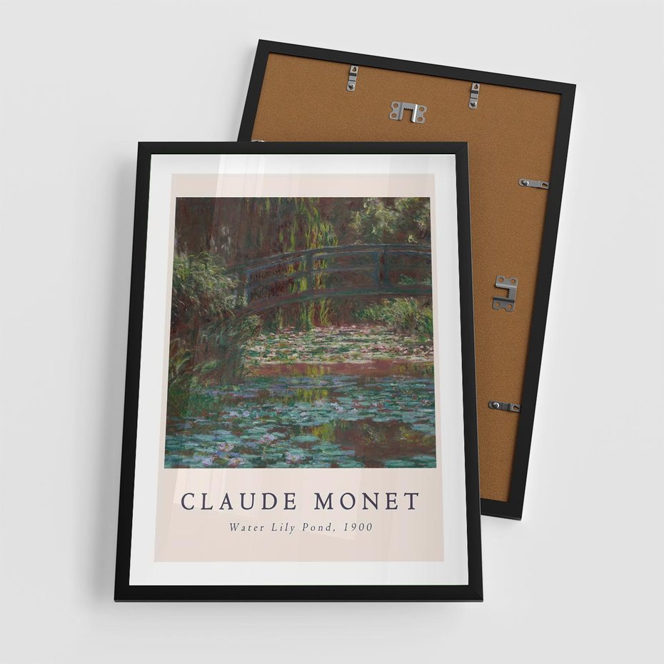 Plakat w ramie 50x70 - Sztuka i Litera - Claude Monet, reprodukcja obrazu - rama czarna
