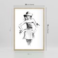 Plakat w ramie 50x70 - Piękno mody i urody - beauty, fashion - rama drewno