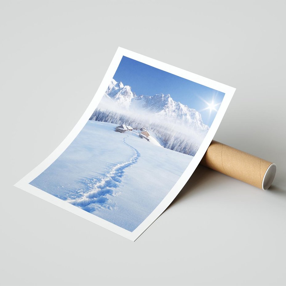 Plakat bez ramy 40x50 - Magia zimowych gór - zima, góry