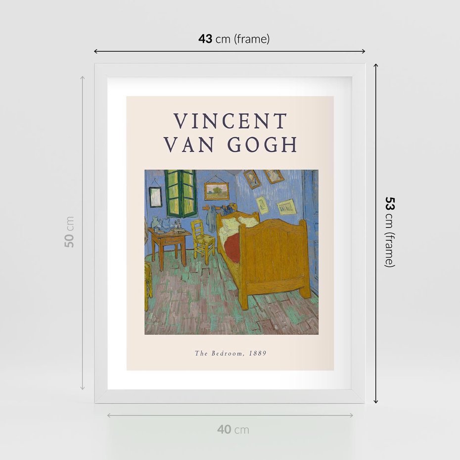 Plakat w ramie 40x50 - Reprodukcja van Gogha - vincent van gogh, reprodukcja - rama biała