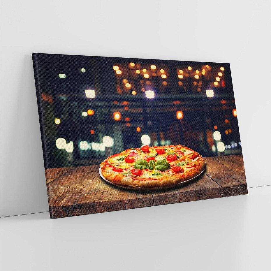 Obraz na płótnie 70x50 - Smak i tradycja - pizza, Włochy